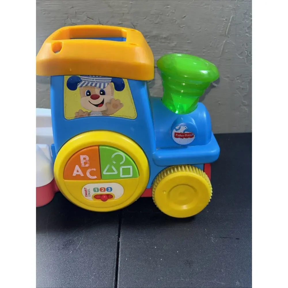 Fisher-Price Laugh & Learn First Words Crawl Along Train & Peek-A-Blocks Tested